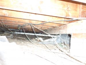 60 feet into a crawl space below a million dollar lakeside property. It looked great on the outside ...not so great below. 